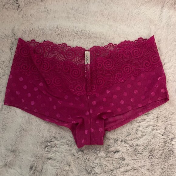 JOCKEY Hipster Boy Short Lace Panty Pink XL NWOT - Picture 1 of 4